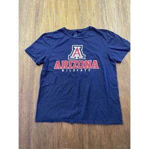 Arizona Wildcats Logo Blue Graphic Crew Neck Tee National Collegian Small